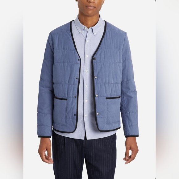 O.N.S. Clothing Crescent Mini Cord Men's Quilted Snap Jacket in Vintage Indigo M - Picture 11 of 12